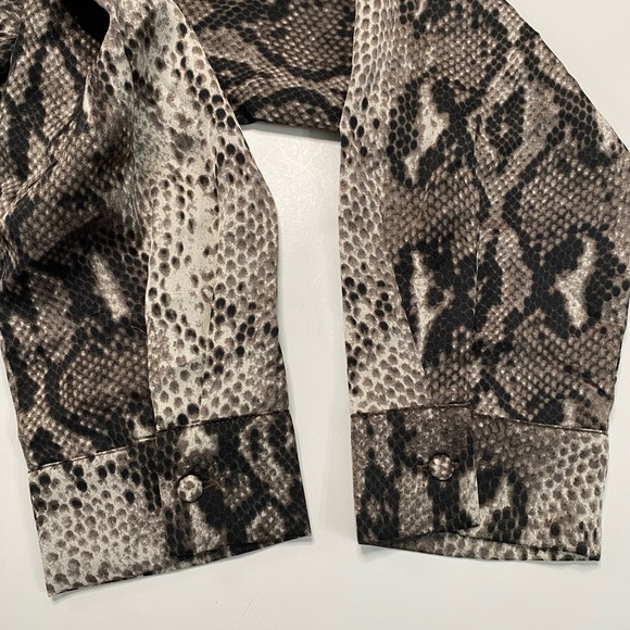 ee: some Wrap Satin Bodysuit color snake Women’s size Small - Picture 11 of 14